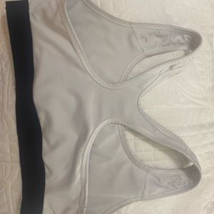White and Black Nike Sportsbra